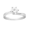 ANELLO SOLITARIO CON CUBIC ZIRCONIA BIANCO IN ARGENTO 925 GALVANICA RODIO
