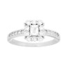 ANELLO SOLITARIO CON CUBIC ZIRCONIA BIANCO RETTANGOLARE IN ARGENTO 925 GALVANICA RODIO