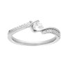 ANELLO SOLITARIO CON CUBIC ZIRCONIA BIANCHI IN ARGENTO 925 GALVANICA RODIO