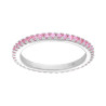 ANELLO ETERNITY VERETTA A GIRO CON CUBIC ZIRCONIA ROSA MM 1.5 IN ARGENTO 925 GALVANICA RODIO