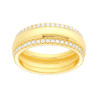 ANELLO FASCIA ETERNITY CON CUBIC ZIRCONIA BIANCHI IN ARGENTO 925 GALVANICA ORO