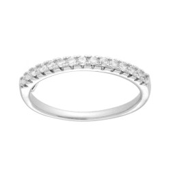 ANELLO VERETTA CON CUBIC ZIRCONIA BIANCHI MM 1,75 IN ARGENTO 925 GALVANICA RODIO