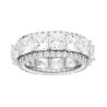 ANELLO FASCIA ETERNITY VERETTA CON TRE GIRI DI CUBIC ZIRCONIA BIANCHI IN ARGENTO 925 GALVANICA RODIO