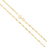 CATENA SINGAPORE DIAMANTATA CM 40 SEZIONE MM 1.9 LUNGHEZZA 40 CM IN ARGENTO 925 GALVANICA ORO