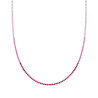 COLLANA TENNIS GRIFFE CM 40+5 CON CUBIC ZIRCONIA GRADAZIONE ROSSO RUBINO MM 2,3 IN ARGENTO 925 GALVANICA RODIO