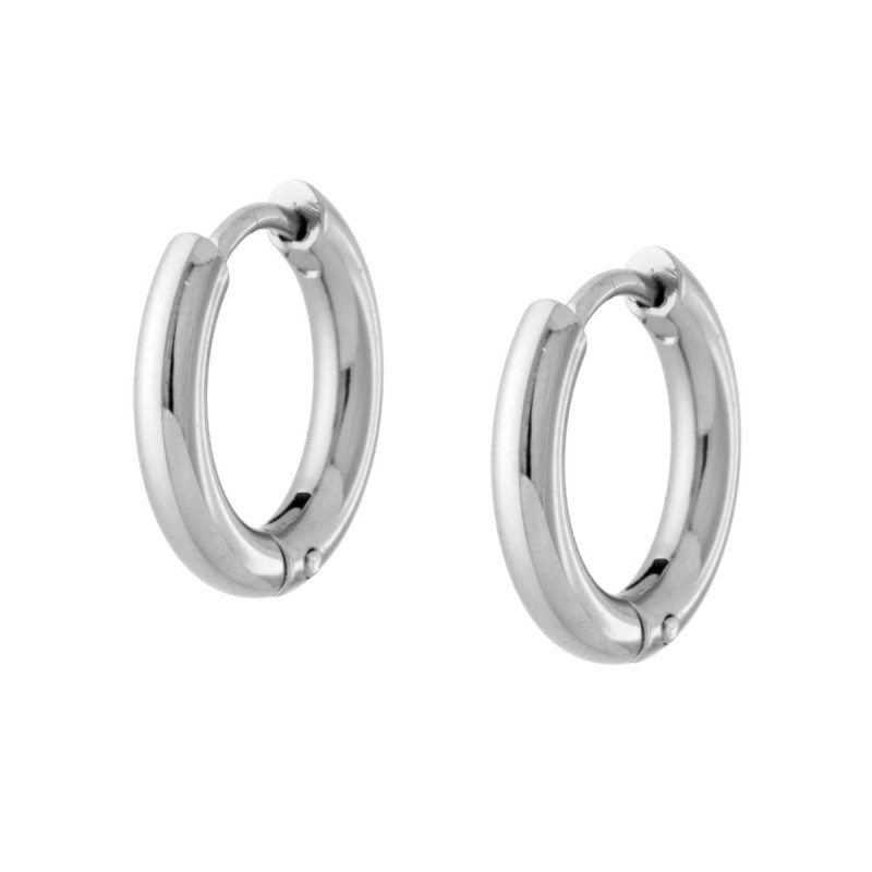 ORECCHINI CERCHIO SCATTINO MM 15 IN ACCIAIO