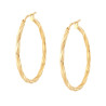 ORECCHINI CERCHIO CANNA TORCHON MM 33 IN ARGENTO 925 GALVANICA ORO