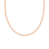 COLLANA FILO PERLA COLORE CORALLO ROSA IN VETRO PERLATO MM 4 CON FILO E CHIUSURA IN ARGENTO 925 GALVANICA RODIO