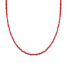 COLLANA FILO CRYSTAL COLORE CORALLO MM 3 CON FILO E CHIUSURA IN ARGENTO 925 GALVANICA RODIO