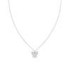 COLLANA CATENA FORZATINA CON FARFALLA E CRYSTAL BIANCHI IN ACCIAIO