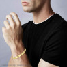 BRACCIALE UOMO MAGLIA IMPERNIATA IN ACCIAIO COLORE ORO