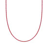 COLLANA TENNIS GRIFFE CM 34+8 CON ZIRCONI MM 2.5 ROSSO RUBINO IN ARGENTO 925 GALVANICA RODIO