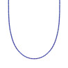 COLLANA TENNIS GRIFFE CM 34+8 CON ZIRCONI MM 2.5 BLU ZAFFIRO IN ARGENTO 925 GALVANICA RODIO