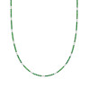 COLLANA TENNIS GRIFFE CM 34+8 CON ZIRCONI MM 2.5 VERDE SMERALDO E BIANCHI ALTERNATI IN ARGENTO 925 GALVANICA RODIO