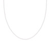 COLLANA FILO PERLA BIANCA MM 2 IN VETRO PERLATO CON FILO E CHIUSURA IN ARGENTO 925 GALVANICA RODIO