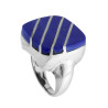 ANELLO ETNICO THAILANDESE CON PIETRE NATURALI LAPISLAZZULI IN ARGENTO 925