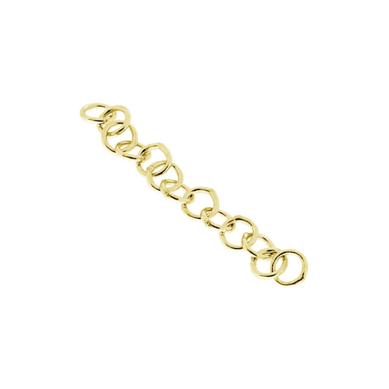 SEMILAVORATO ALLUNGO CATENA GIOTTO 030 CM 3 IN ARGENTO 925 GALVANICA ORO