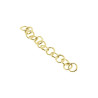 SEMILAVORATO ALLUNGO CATENA GIOTTO 030 CM 3 IN ARGENTO 925 GALVANICA ORO