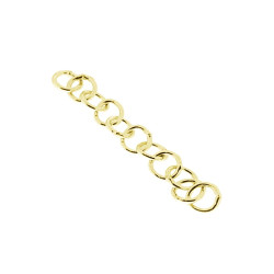 SEMILAVORATO ALLUNGO CATENA GIOTTO 038 CM 3 IN ARGENTO 925 GALVANICA ORO
