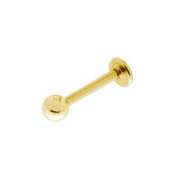 BODY PIERCING LABRET MM 11 CON PALLINA MM 3 IN ACCIAIO CHIRURGICO COLORE ORO
