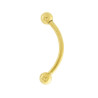 BODY PEARCING BANANA MM 18 CON PALLINE MM 3 IN ACCIAIO CHIRURGICO COLORE ORO