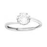 ANELLO SOLITARIO CON CUBIC ZIRCONIA BIANCO MM 6 IN ARGENTO 925 GALVANICA RODIO