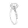 ANELLO SOLITARIO BOCCIOLO FIORE CON CUBIC ZIRCONIA BIANCHI IN ARGENTO 925 GALVANICA RODIO