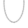 COLLANA CATENA FALSACORDA DIAMANTATA E MARTELLATA IN ACCIAIO