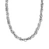 COLLANA CATENA FORZATINA MULTIMAGLIA ALTERNATA IN ACCIAIO