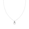 COLLANA CATENA FORZATINA DIAMANTATA CON GOCCIA BOMBATA IN ARGENTO 925 GALVANICA RODIO