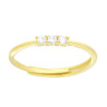 ANELLO TRILOGY CON CUBIC ZIRCONIA BIANCHI IN ARGENTO 925 GALVANICA ORO