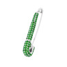 SPILLA BALIA CON CUBIC ZIRCONIA VERDE SMERALDO IN ARGENTO 925 GALVANICA RODIO