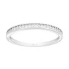 ANELLO VERETTA BINARIO CON CUBIC ZIRCONIA BIANCHI MM 2.1 IN ARGENTO 925 GALVANICA RODIO