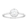 ANELLO SOLITARIO CON CUBIC ZIRCONIA BIANCHI IN ARGENTO 925 GALVANICA RODIO