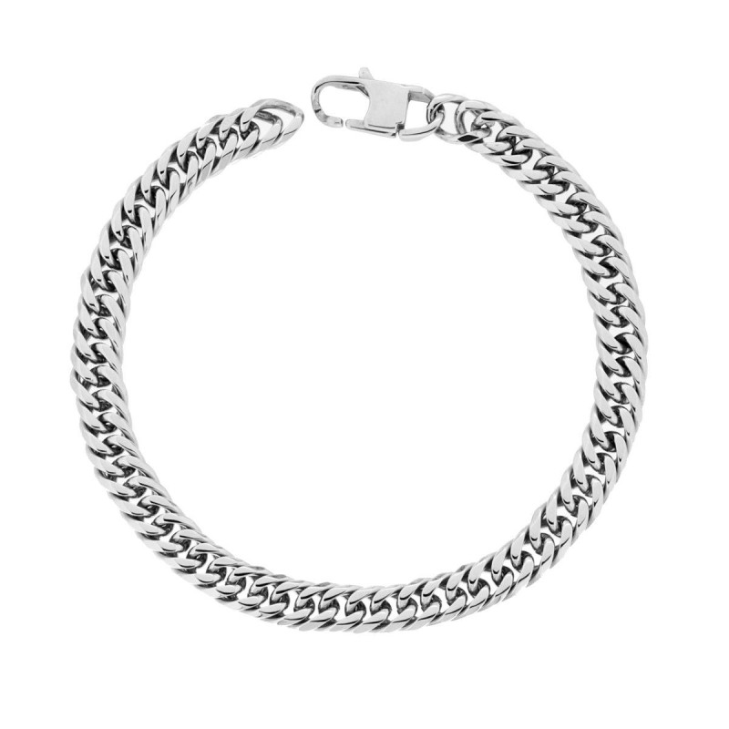 BRACCIALE UOMO CATENA GRUMETTA IN ACCIAIO