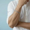 BRACCIALE UOMO CATENA GRUMETTA IN ACCIAIO