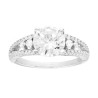 ANELLO SOLITARIO CON CUBIC ZIRCONIA BIANCO IN ARGENTO 925 GALVANICA RODIO