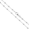 CATENA FORZATINA CM 45 SEZIONE MM 1 ALTERNATA CON PALLINA LISCIA MM 3 IN ARGENTO 925 RODIATO