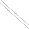 CATENA VOLPE QUADRATA DIAMANTATA SEZIONE MM 1 LUNGHEZZA CM 40 IN ARGENTO 925 GALVANICA RODIO