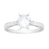 ANELLO SOLITARIO CON CUBIC ZIRCONIA BIANCHI MM 7 IN ARGENTO 925 GALVANICA RODIO
