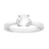 ANELLO SOLITARIO CON CUBIC ZIRCONIA BIANCO MM 6 IN ARGENTO 925 GALVANICA RODIO