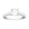 ANELLO SOLITARIO CON CUBIC ZIRCONIA BIANCO IN ARGENTO 925 GALVANICA RODIO