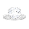 ANELLO SOLITARIO CON CUBIC ZIRCONIA BIANCO QUADRATO IN ARGENTO 925 GALVANICA RODIO