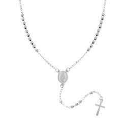 COLLANA ROSARIO CM 50 CON PALLINE MM 3 IN ACCIAIO