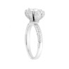 ANELLO SOLITARIO BOCCIOLO FIORE CON CUBIC ZIRCONIA BIANCHI IN ARGENTO 925 GALVANICA RODIO