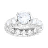 ANELLO SOLITARIO CON CUBIC ZIRCONIA BIANCO MODELLO ETERNITY IN ARGENTO 925 GALVANICA RODIO
