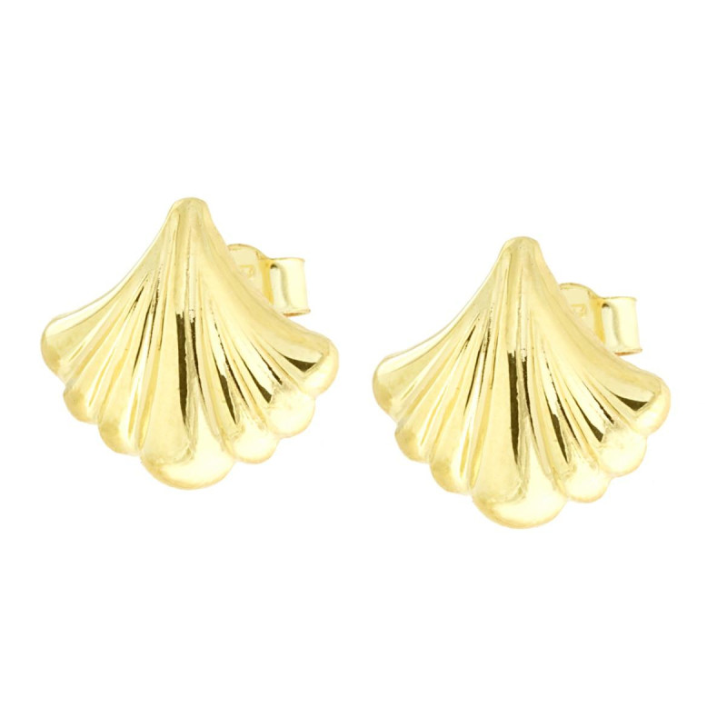 ORECCHINI CONCHIGLIA IN ARGENTO 925 GALVANICA ORO