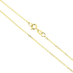 CATENA FORZATINA 030 SEZIONE MM 1.1 LUNGHEZZA CM 40 IN ARGENTO 925 GALVANICA ORO