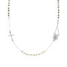 COLLANA ROSARIO MODELLO GIROCOLLO CM 50 CON PALLINE ORO MM 3 IN ACCIAIO