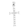 CONDOLO CROCE CON CUBIC ZIRCONIA BIANCHI IN ARGENTO 925 GALVANICA RODIO